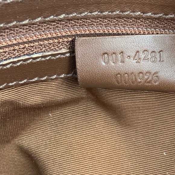 EUC Authentic Gucci Brown Monogram Dome Canvas & Leather Satchel Bag - Picture 12 of 16